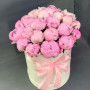 25 розовых пионов в коробке — вид 4